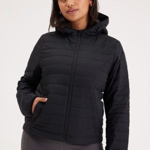 Black Hooded Packable Puffer